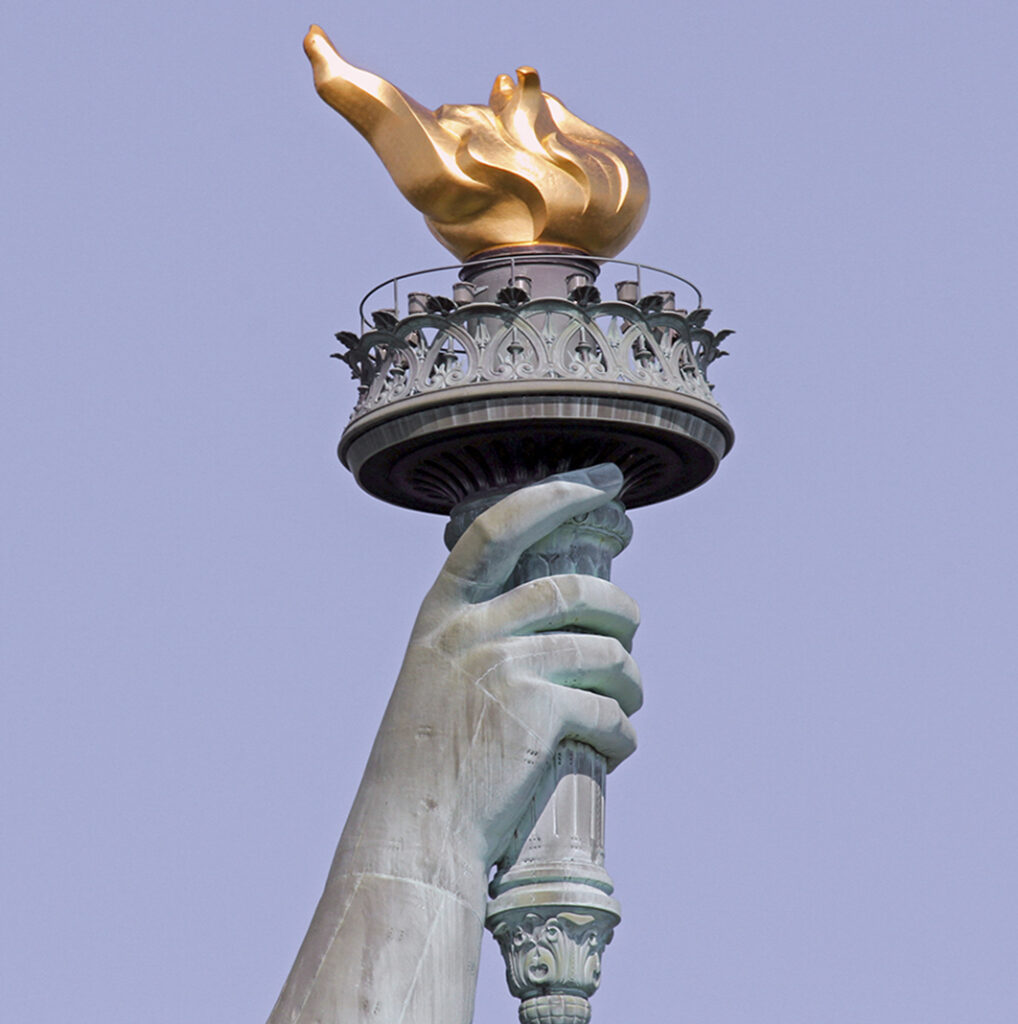Fakkel Vrijheidsbeeld in New York Freiheitsstatue in New York