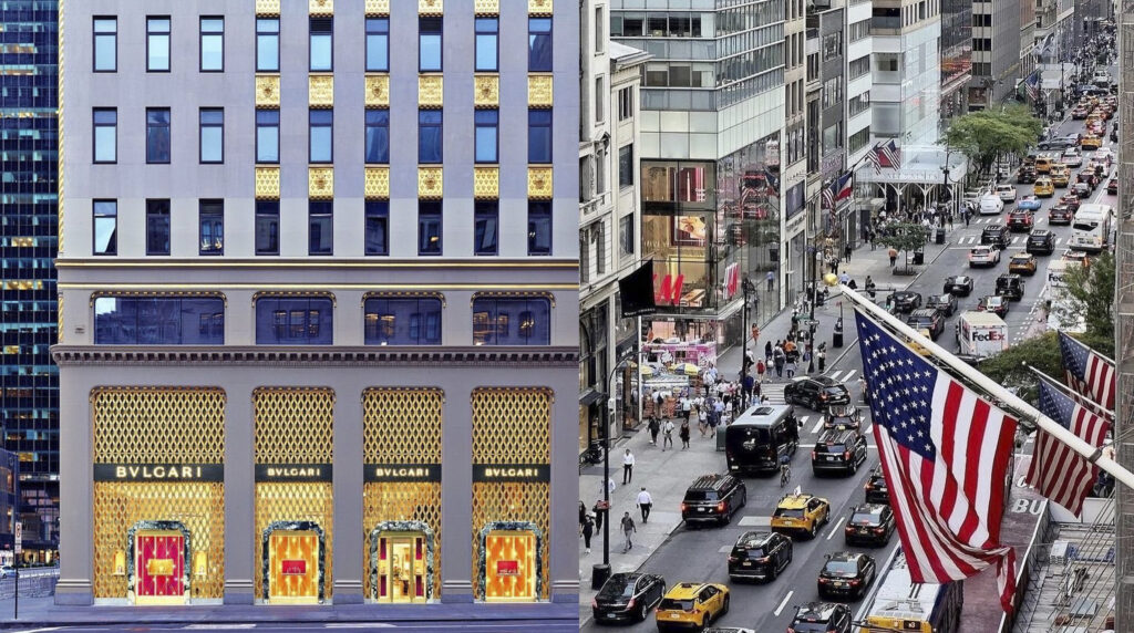 winkelen op Fifth Avenue