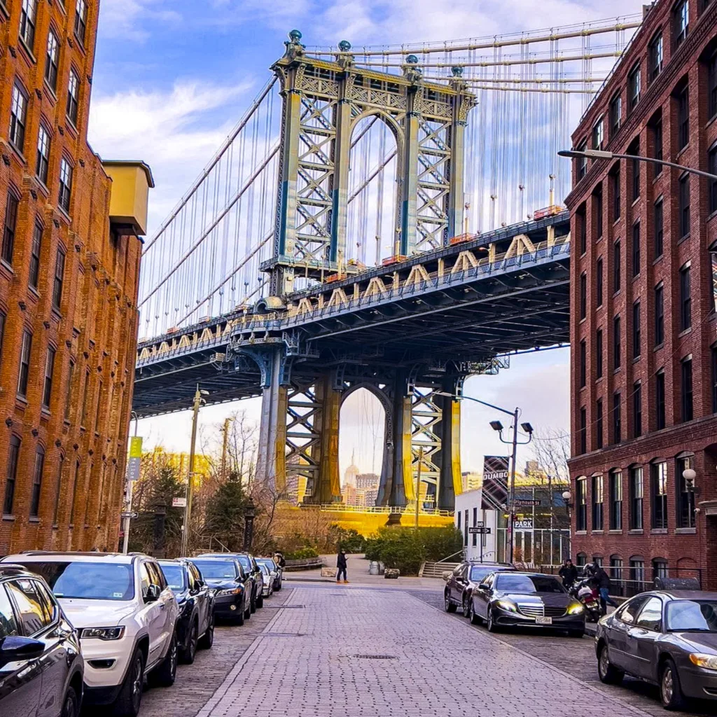 Manhattan Bridge in Dumbo in New York