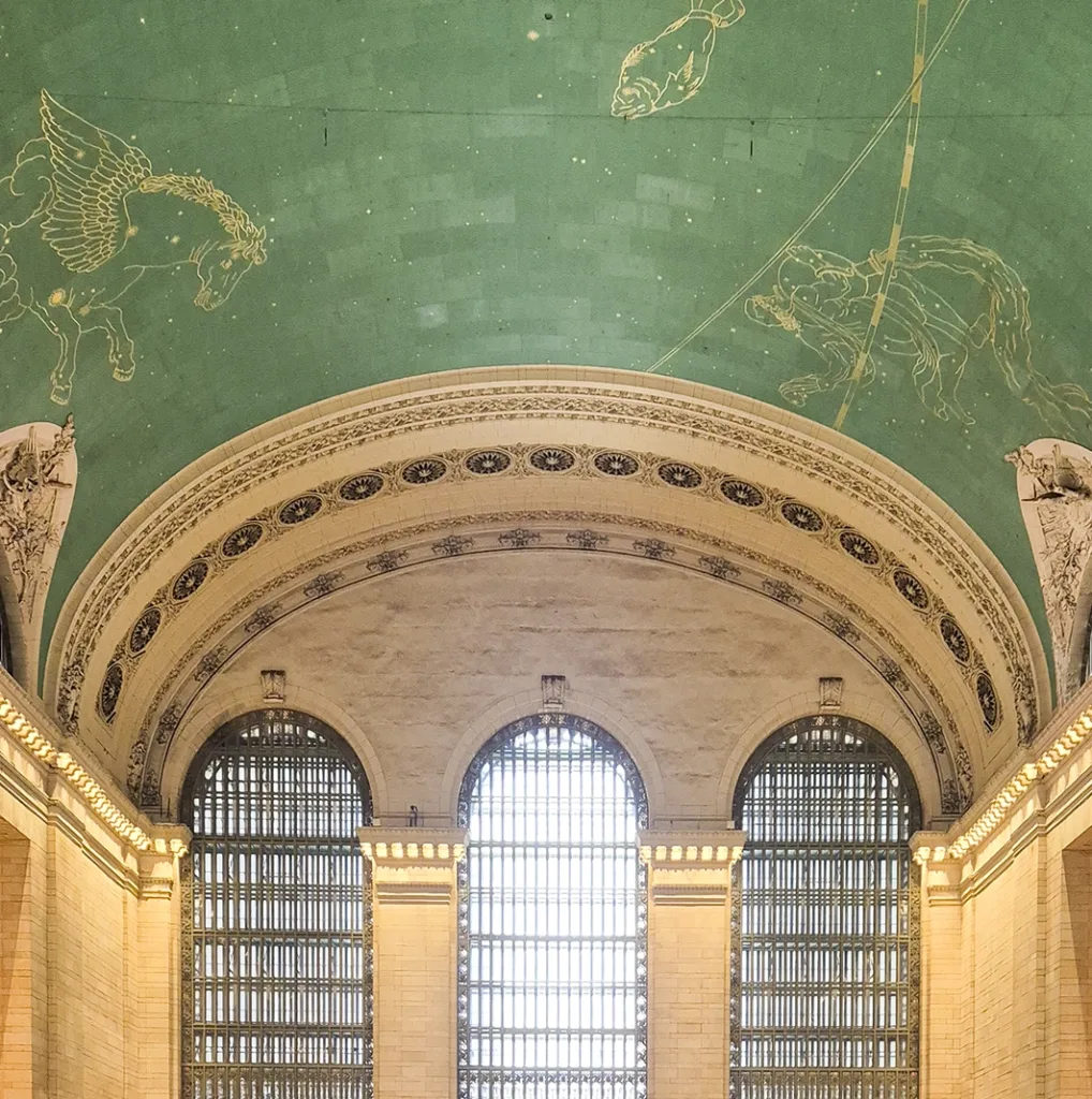 plafond van Grand Central station ceiling of Grand Central station