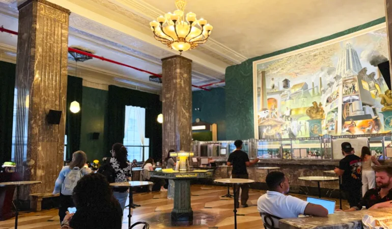 Conwell Coffee hall 
koffiedrinken in New York
