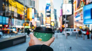 koffie drinken in New York drinking coffee in New York