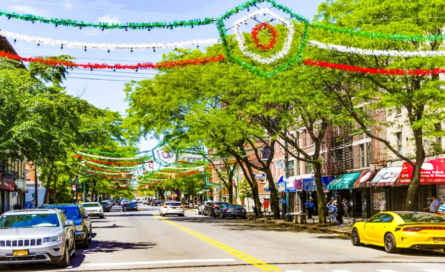 Arthur Avenue in Little Italy in The Bronx