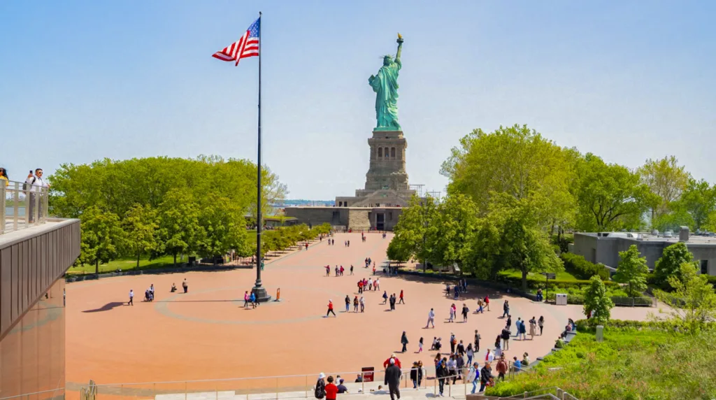 Flagpole Plaza-liberty Island-New York